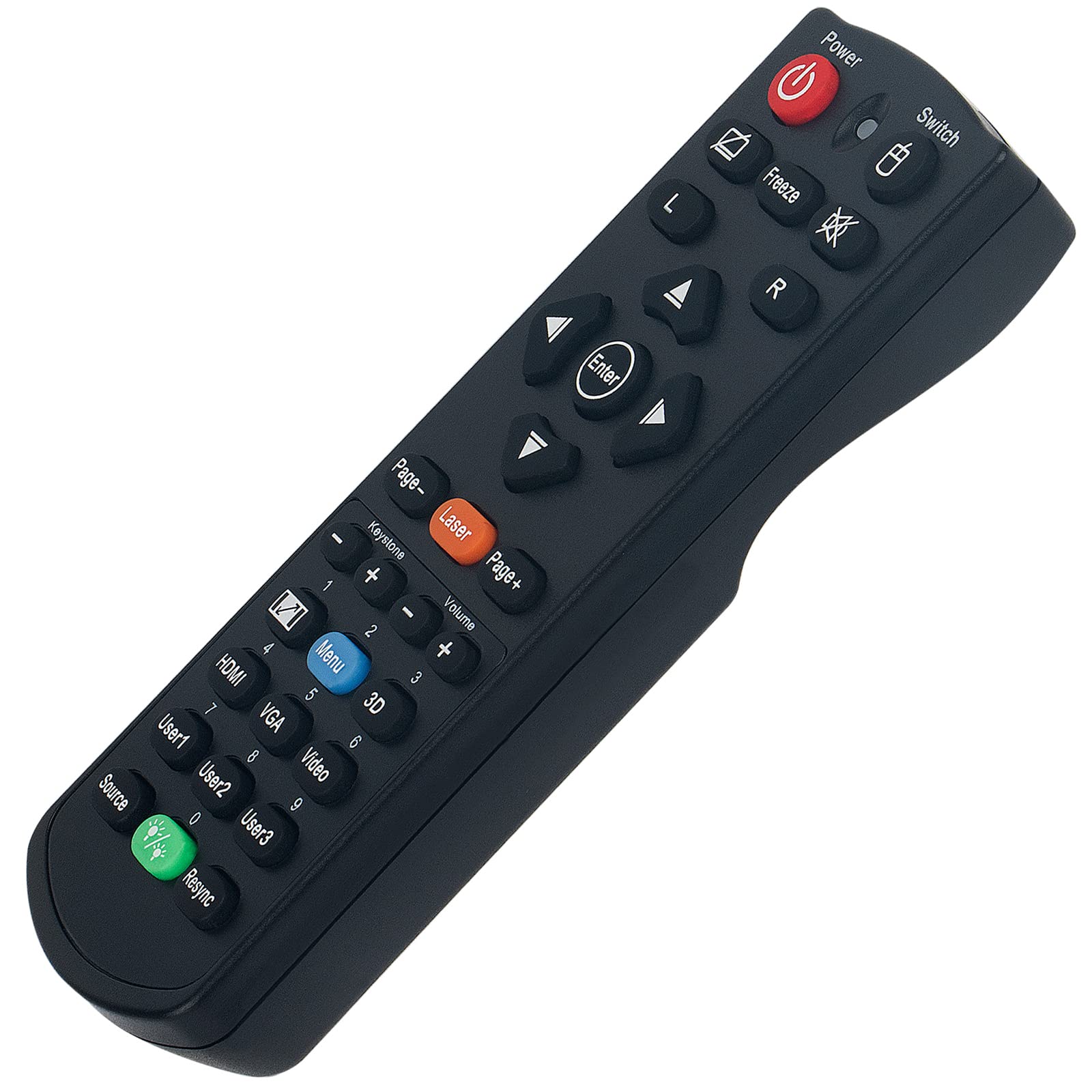 Replacement Remote Control For Optoma Projectors - Compatible With 4K550, W319UST, X345, ZH403 & More