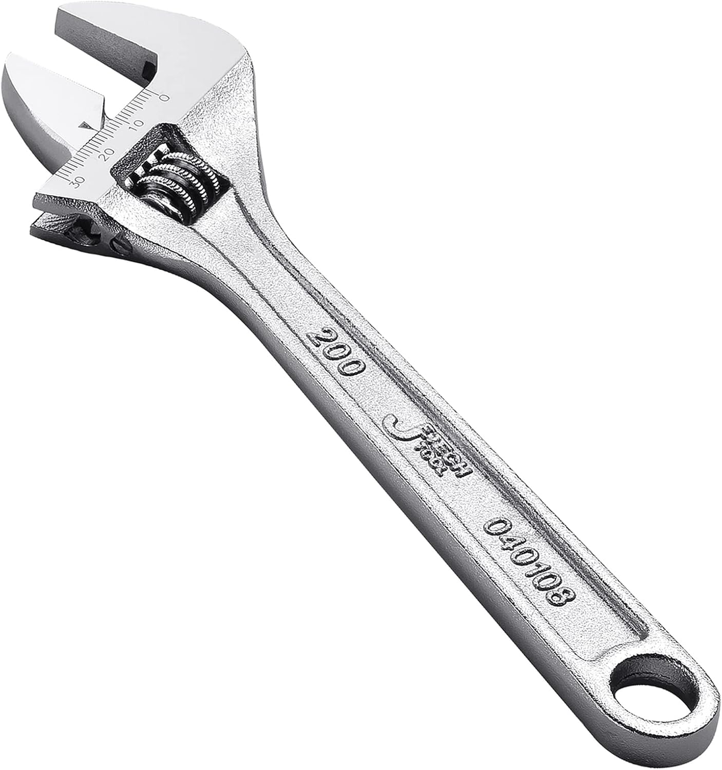 Jetech 8-Inch Adjustable Wrench - Professional Heavy Duty Chrome Vanadium Steel Shifter Spanner with Inch/Metric Scale Wide Caliber Opening
