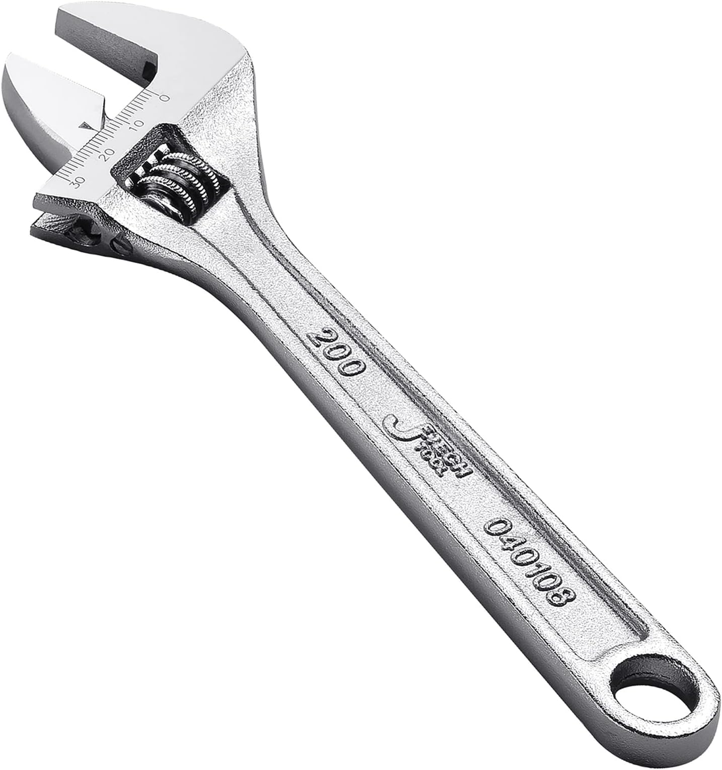 Jetech 8-Inch Adjustable Wrench - Professional Heavy Duty Spanner Chrome Vanadium Steel Shifter Spanner with Metric Scale Wide Caliber Opening