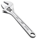 Jetech 8-Inch Adjustable Wrench - Professional Heavy Duty Chrome Vanadium Steel Shifter Spanner with Inch/Metric Scale Wide Caliber Opening