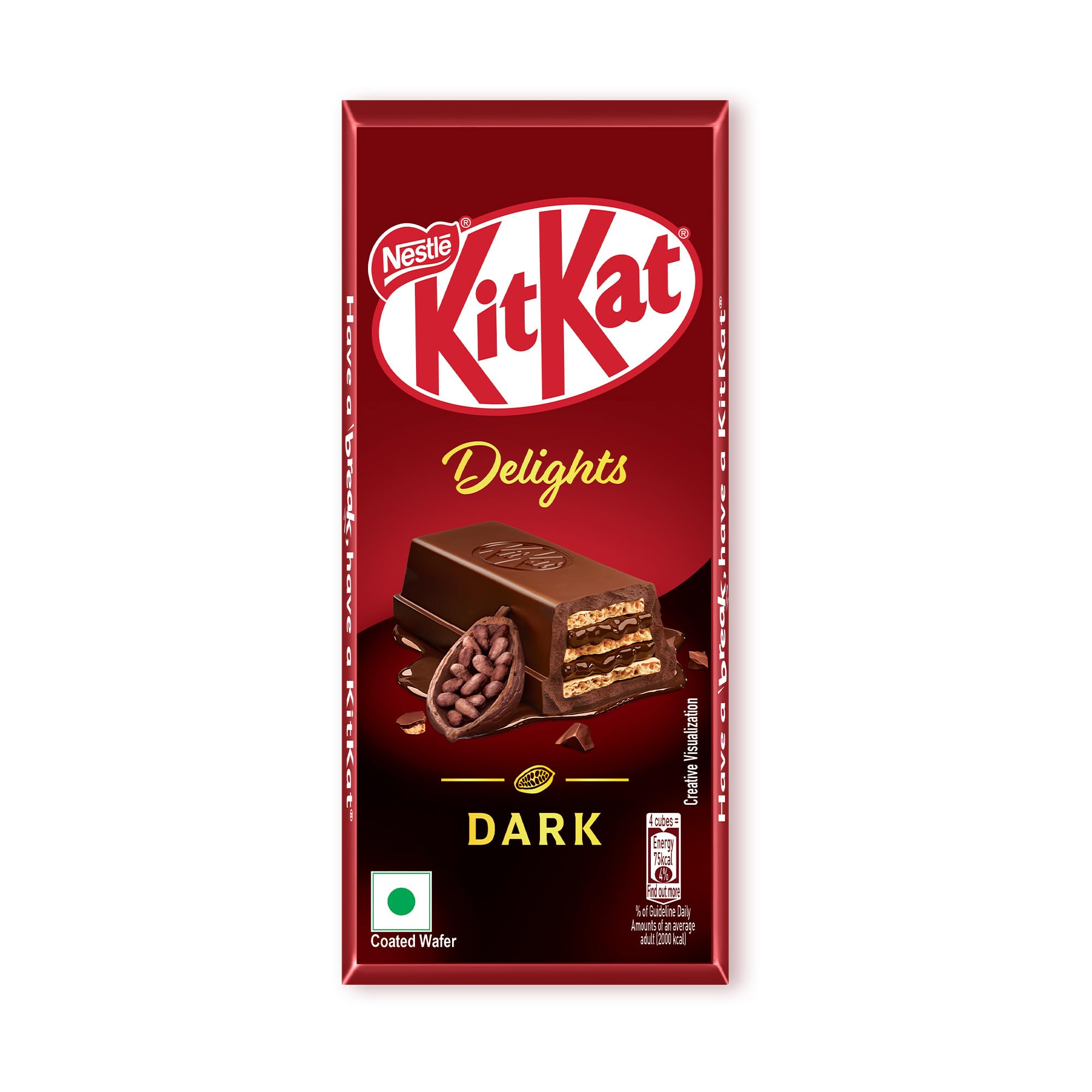 KIT KAT Dark Chocolate Coated Wafer Bar, 50g, Pack-image-36
