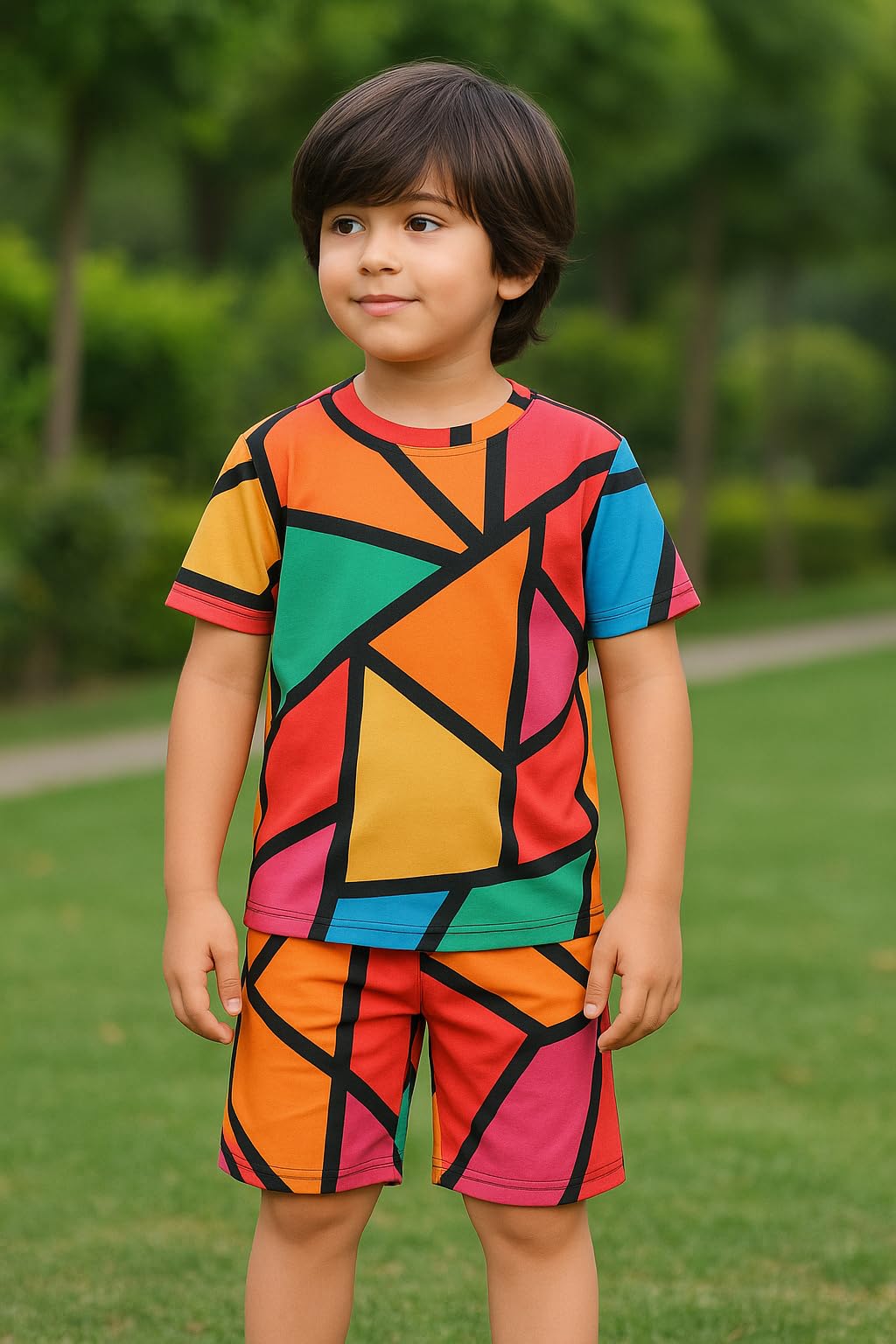 EMBLIKA Kids Matching Outfit Set for Boys | T-Shirt and Shorts | Everyday Comfort Wear. 4