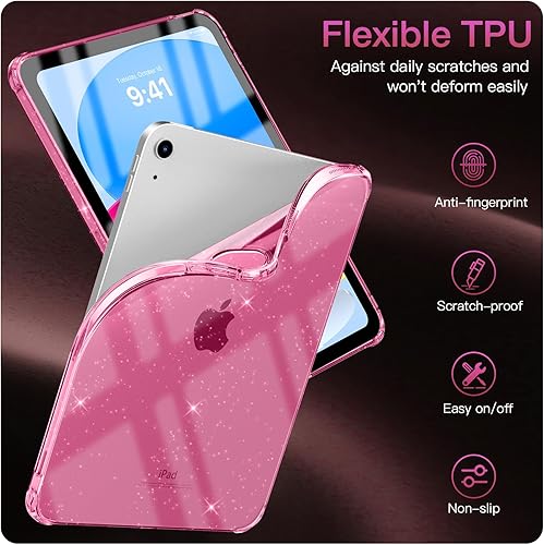 Vista 12 de TiMOVO Funda transparente para iPad (A16) 11ª generación de 11 pulgadas 2025, iPad de 10.9 pulgadas 2022, funda protectora trasera transparente