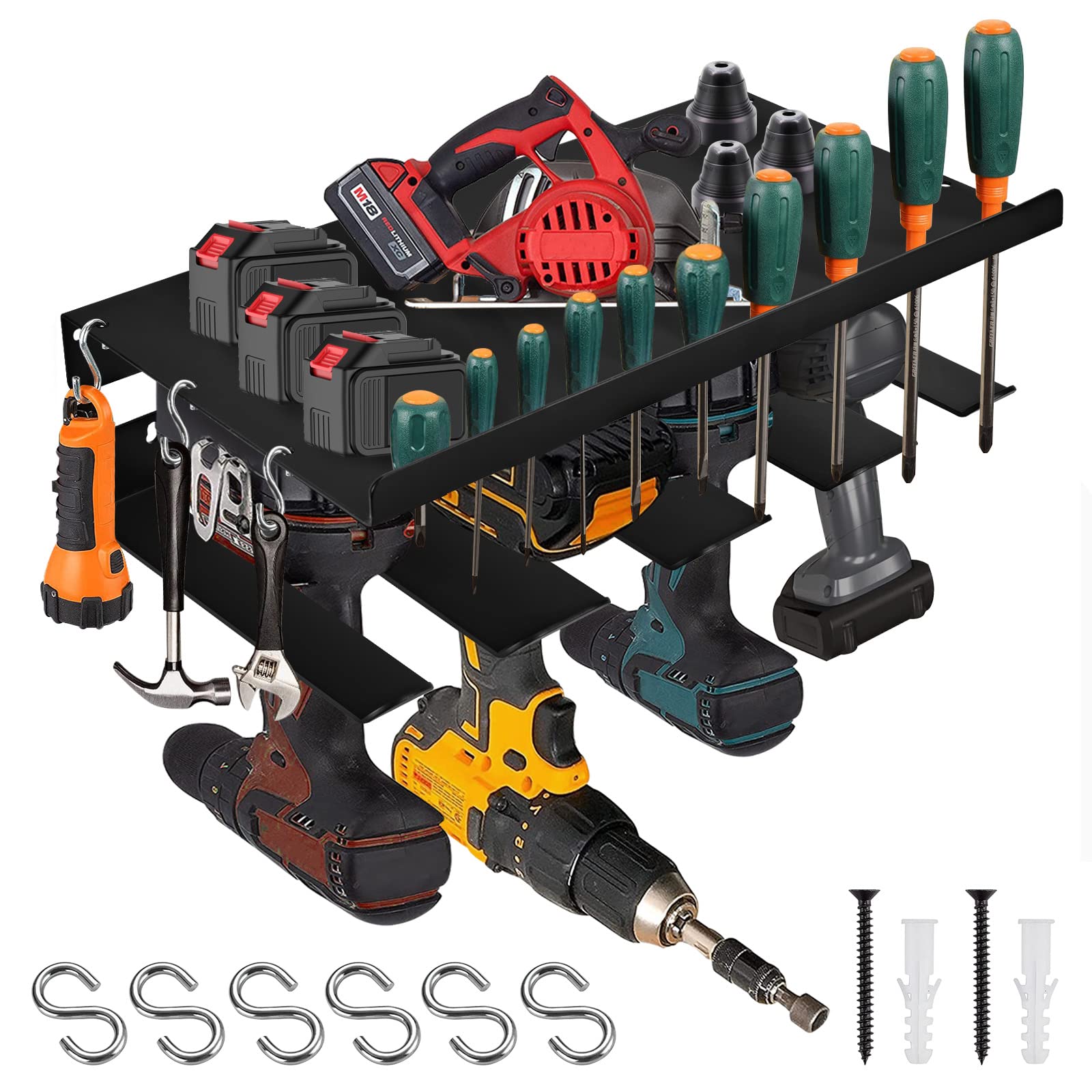 Buy Panghuhu88 Power Tool Organizer,Drill Storage Rack Steel Garden