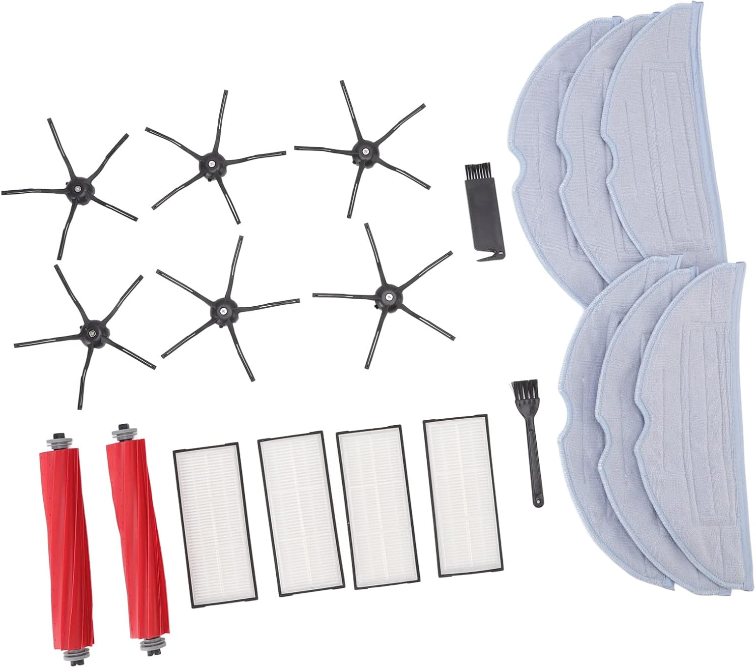 Sweeper Dust Bag Main Side Brush Filter Rag Set Replacement Parts ABS High Efficiency Compatible with Roborock G10S S7 MaxV Ultra T8Plus