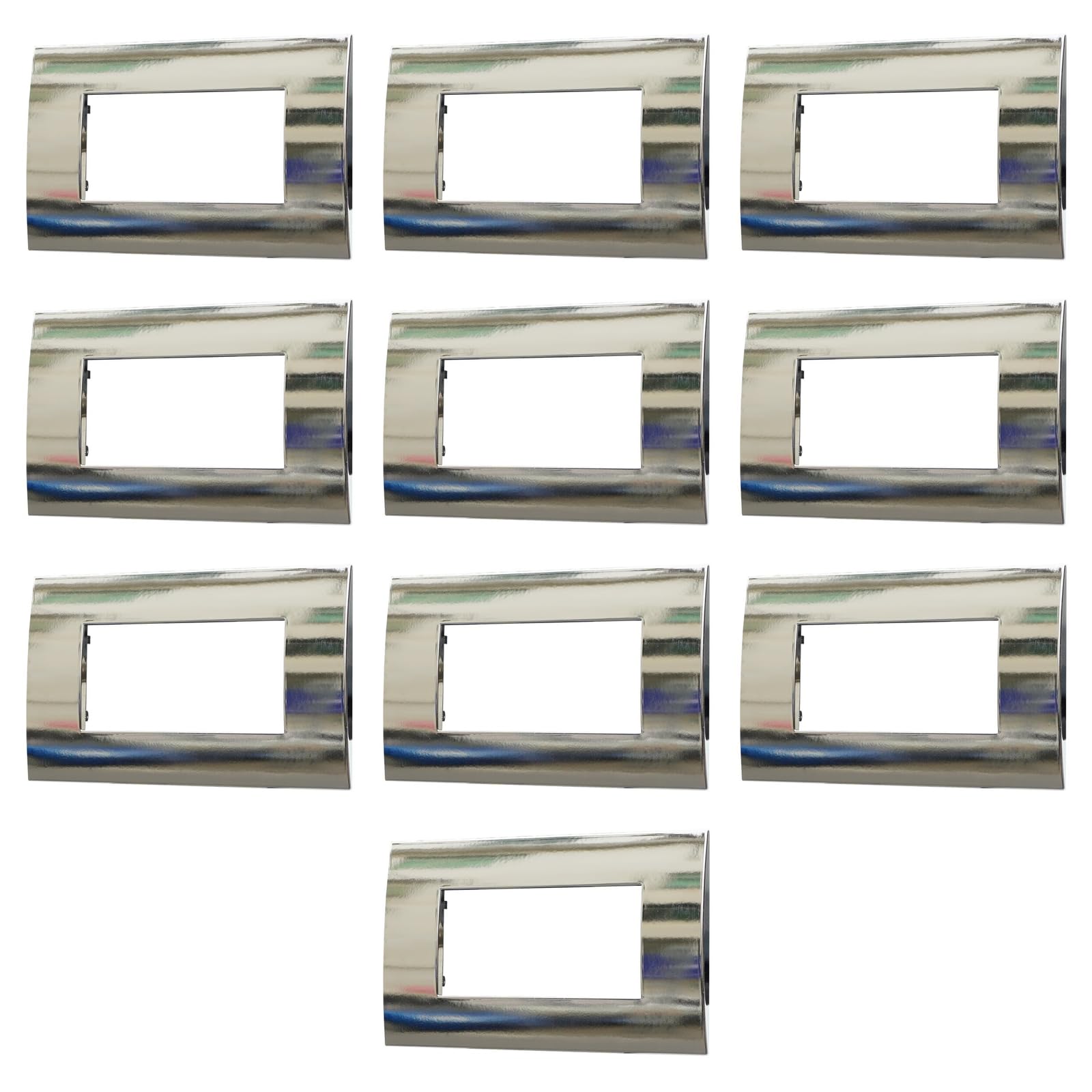 Plaques Vimar Arke compatibles 4 modules finition chrome chic