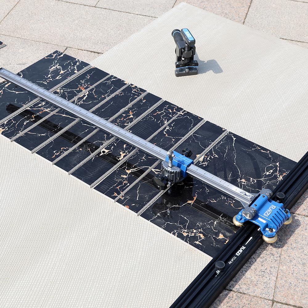 Raizi TCut™ - Cortador manual profesional de azulejos - Herramienta de corte de azulejos de gran formato de 1800 mm para porcelana y cerámica - Ruedas de tungsteno duales, rieles dobles extensibles