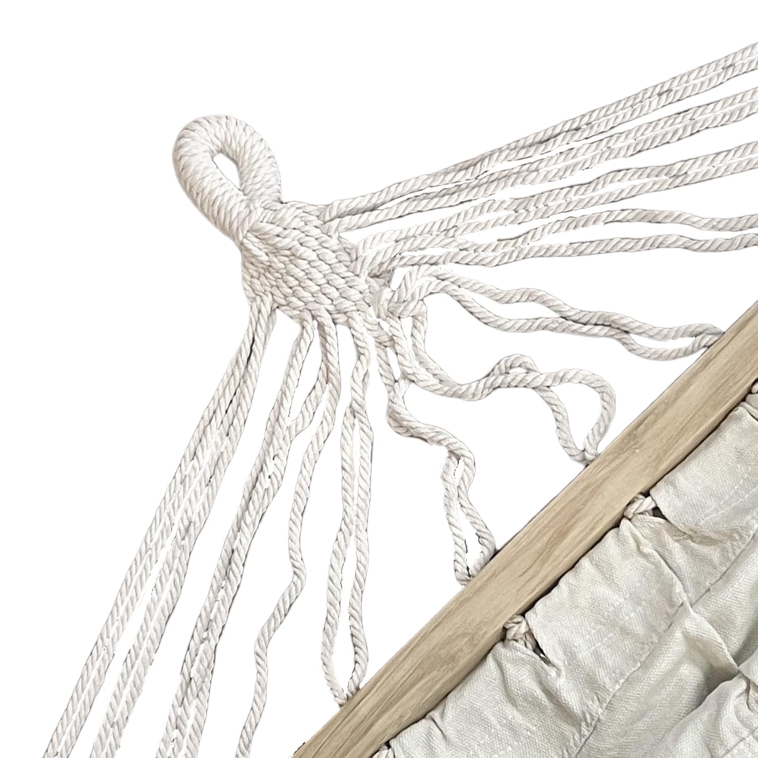 Amaca Da Giardino In Cotone 200x100 Cm - Letto Dondolo Con Barre In Legno Per Esterno E Campeggio - Foto 7