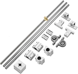 2PCS 600mm Linear Motion Rod Shaft Guide & 8mm Lead Screw & 4PCS SK8 Shaft Support & 4PCS SCS8UU Bearings & 2PCS KP08 & 2PCS Flexible Shaft Couplings