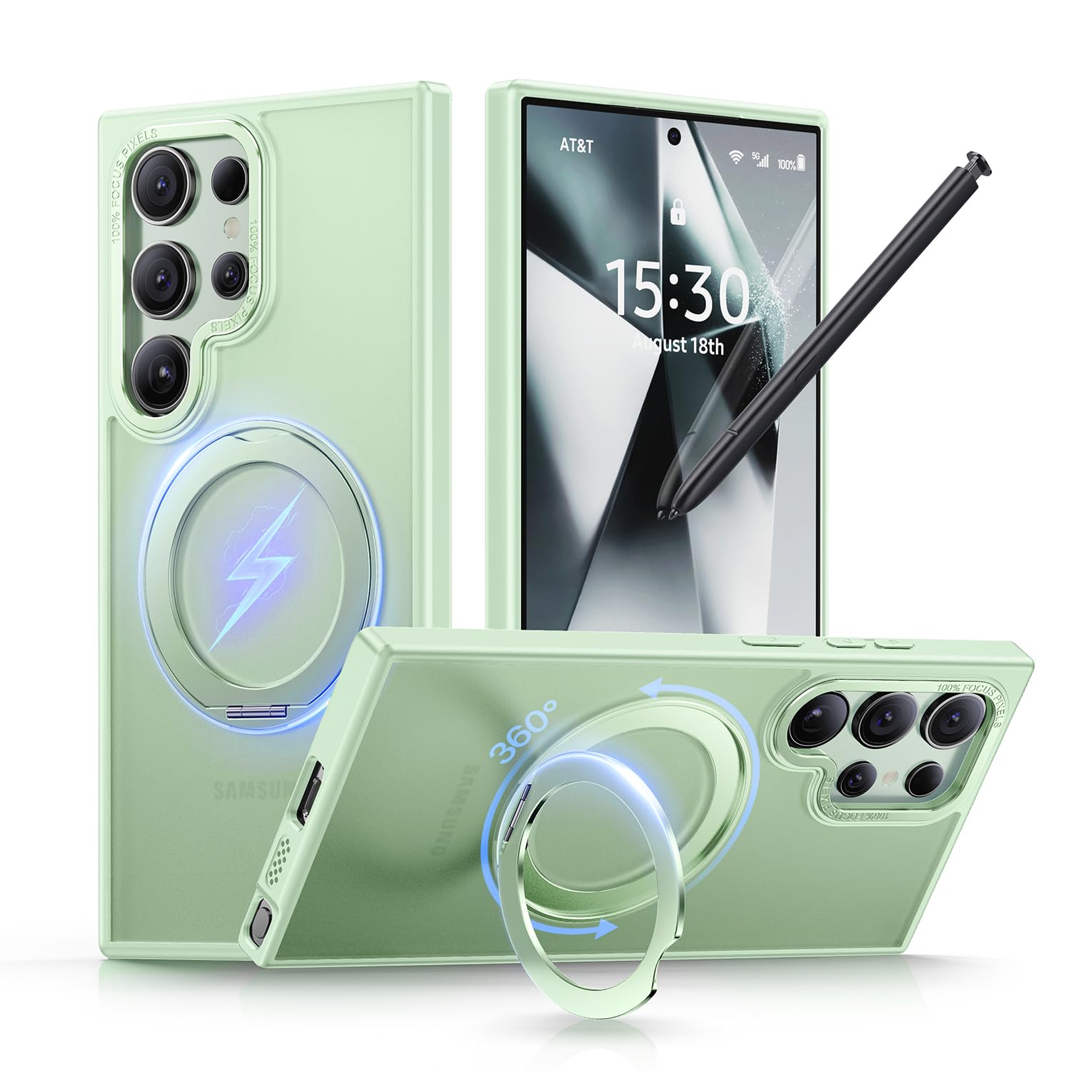 Funda para Galaxy S24 Ultra anticaídas con marco elevado que evita arañazos en la cámara 8