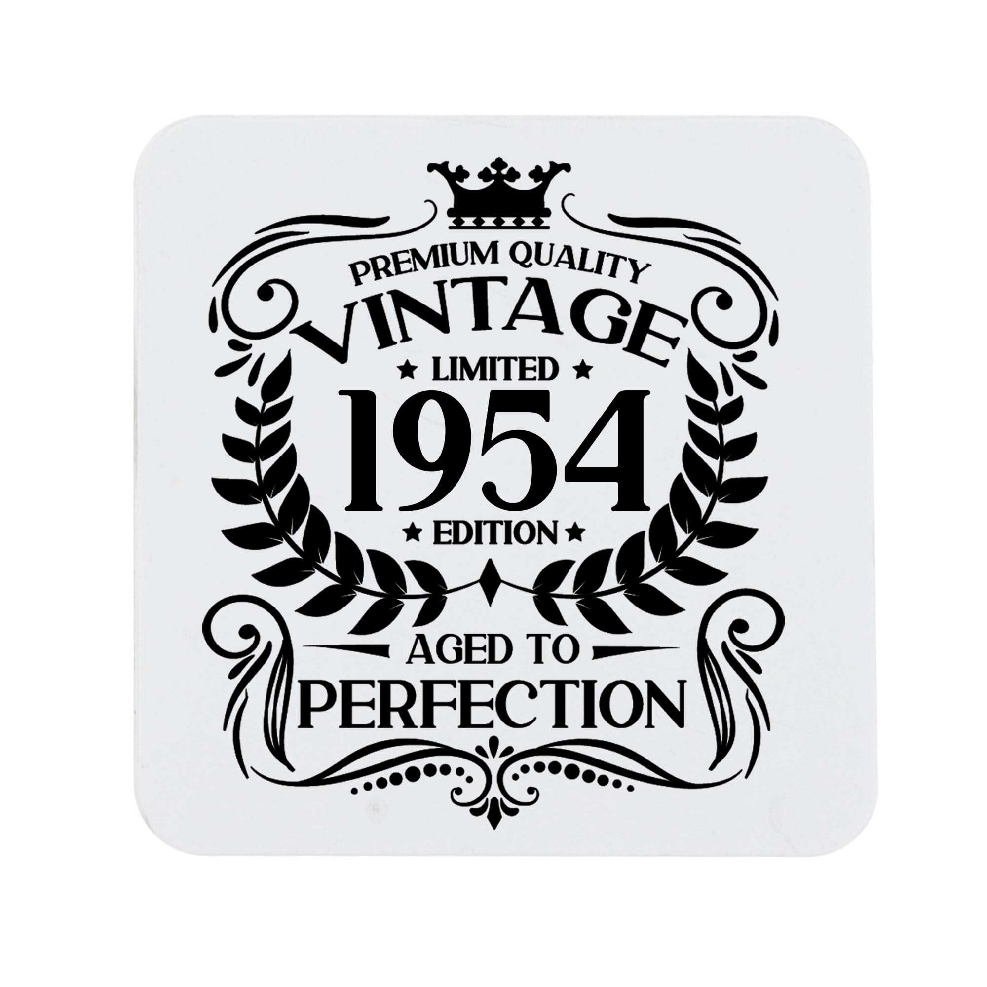 80th Birthday Gift for Men Vintage 1946 Aged to Perfection Engraved Slate Coaster Present for 80 Year Old Etched Natural Slate Placemat (Round Slate) — view 166