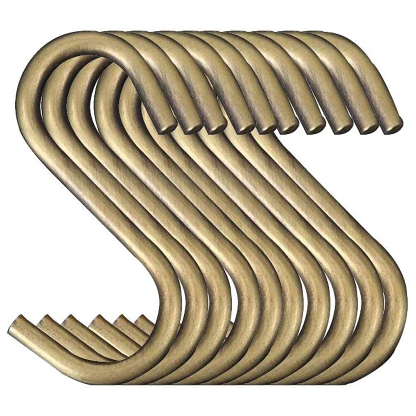 TOPIND 20 Pack 2.4in S Hooks, Heavy Duty Steel S Hanging Hooks for Kitchen, Workshop, Bathroom, Garden, Pan Pot Rack, Closet, Hanging Plants, Cups, Jeans