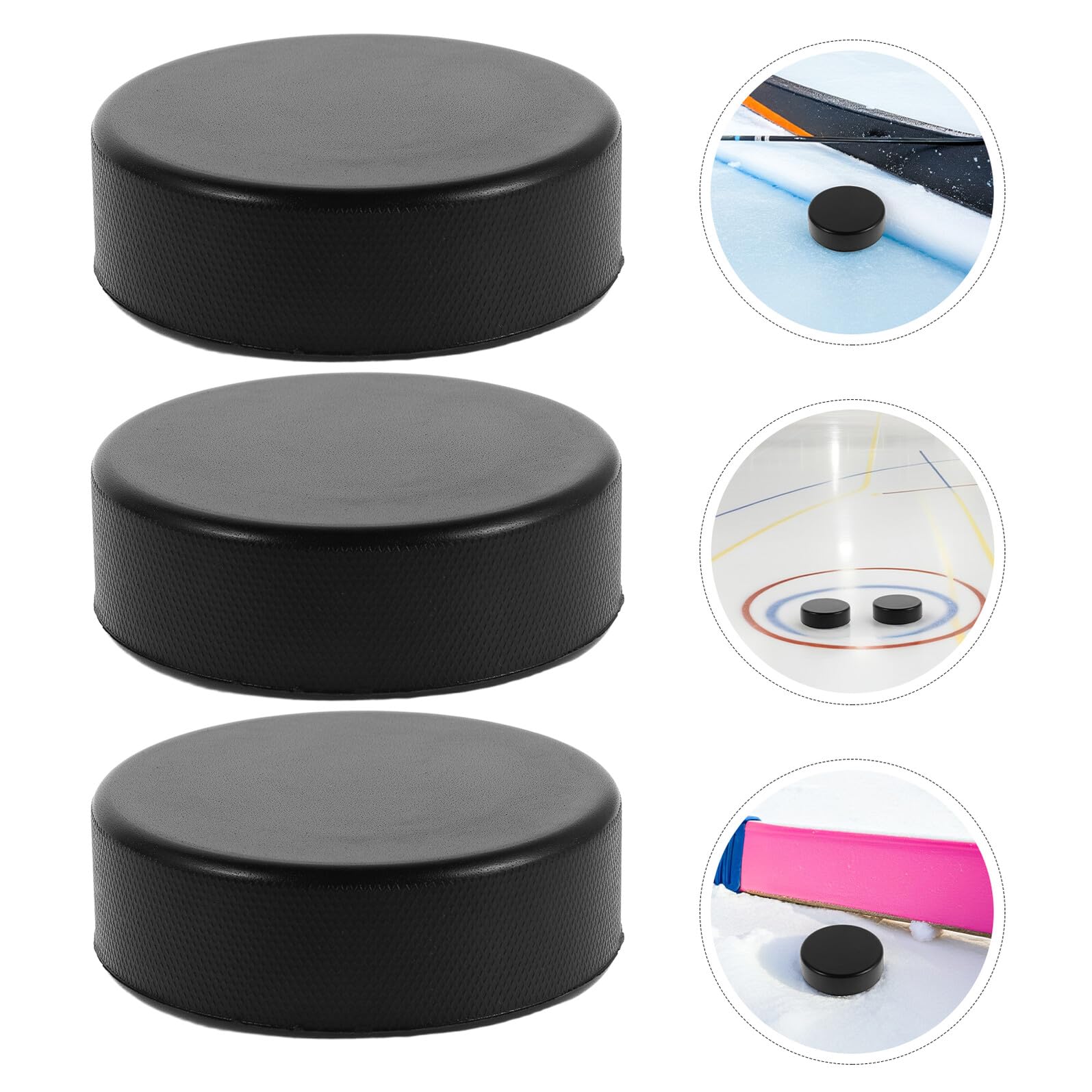 16 Pezzi Set 16 Dischi da Hockey su Ghiaccio in Schiuma Nera, Leggeri e Sicuri per Allenamento Indoor e Outdoor, Accessori per Giochi da Tavolo e Attività di Gruppo