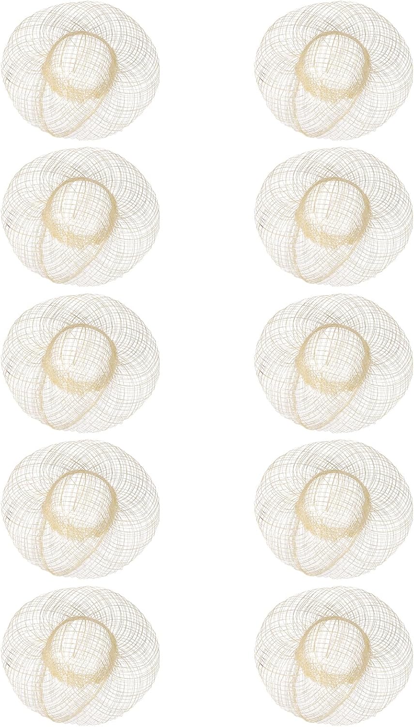 MECCANIXITY 10 Pcs Mini Straw Hats, 5 Inch Knitting Miniature Doll Straw Hats Natural Small Cap for Dollhouse DIY Craft Decoration Accessories Mini House Garment Decor, XL Size Wood Color