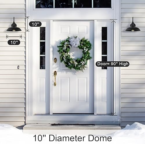 Miniatura 7 de GOALPLUS LM2201-2P - Paquete de 6 (2+4) luces de granero de cuello de cisne de 10 pulgadas para exteriores, color negro mate