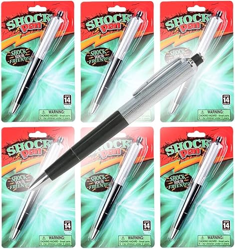 The Dreidel Company Bolígrafo impactante, sorprende a tus amigos, ideal para bromas (paquete de 6)