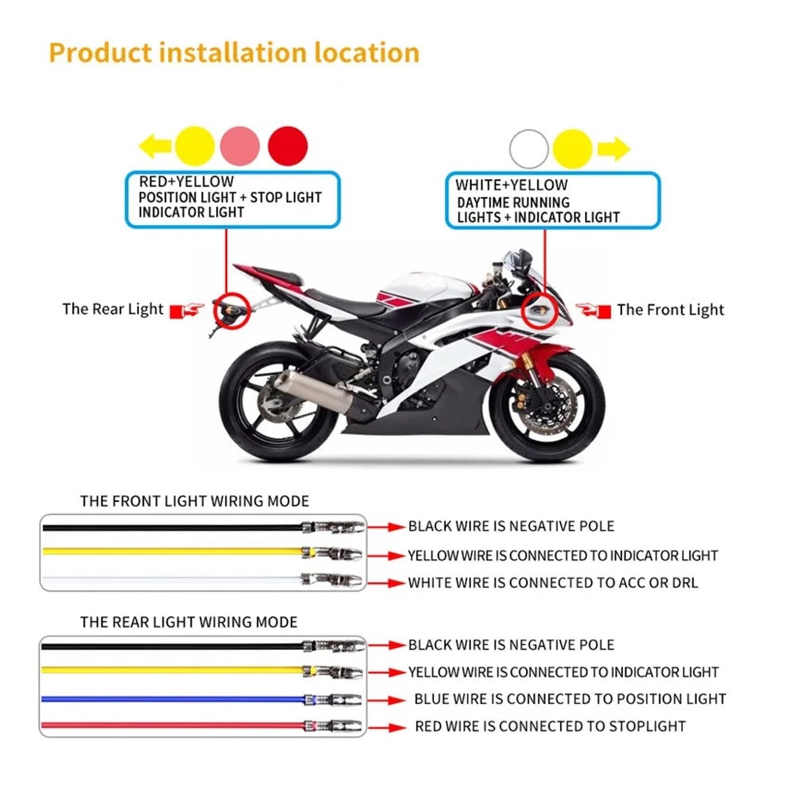 Indicatori di direzione moto Luce LED 12V 10mm Indicatoris Motos