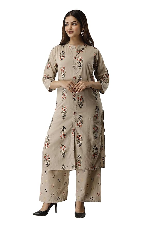 Buy BLACK MACY Women's cotton kurti with palazzo pant kurti palazzo set