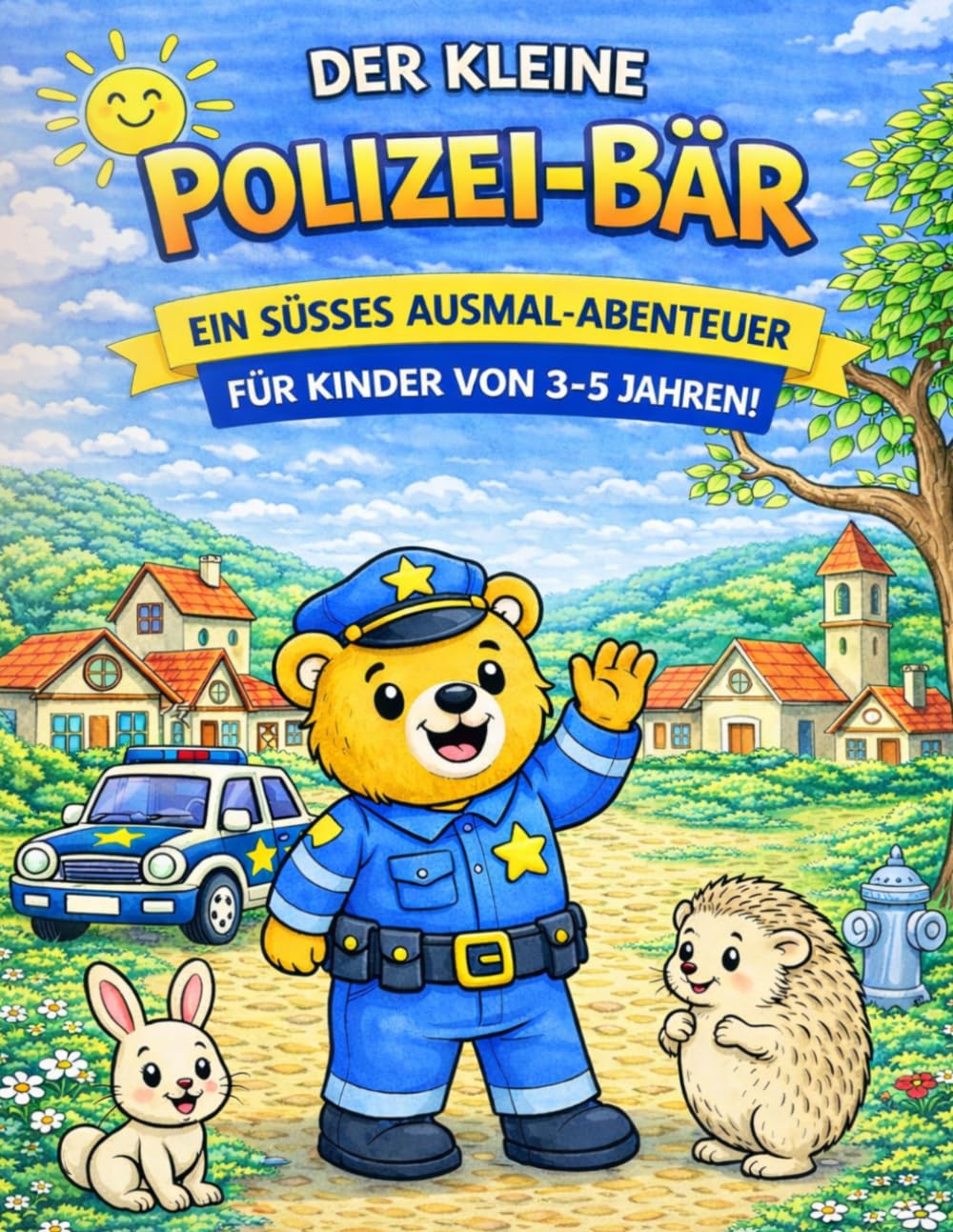 Der kleine Polizei-Bär: Ein süßes Ausmal-Abenteuer für Kinder von 3-5 Jahren (Der kleine Bär – Berufe Ausmalbuch (3–5 Jahre))