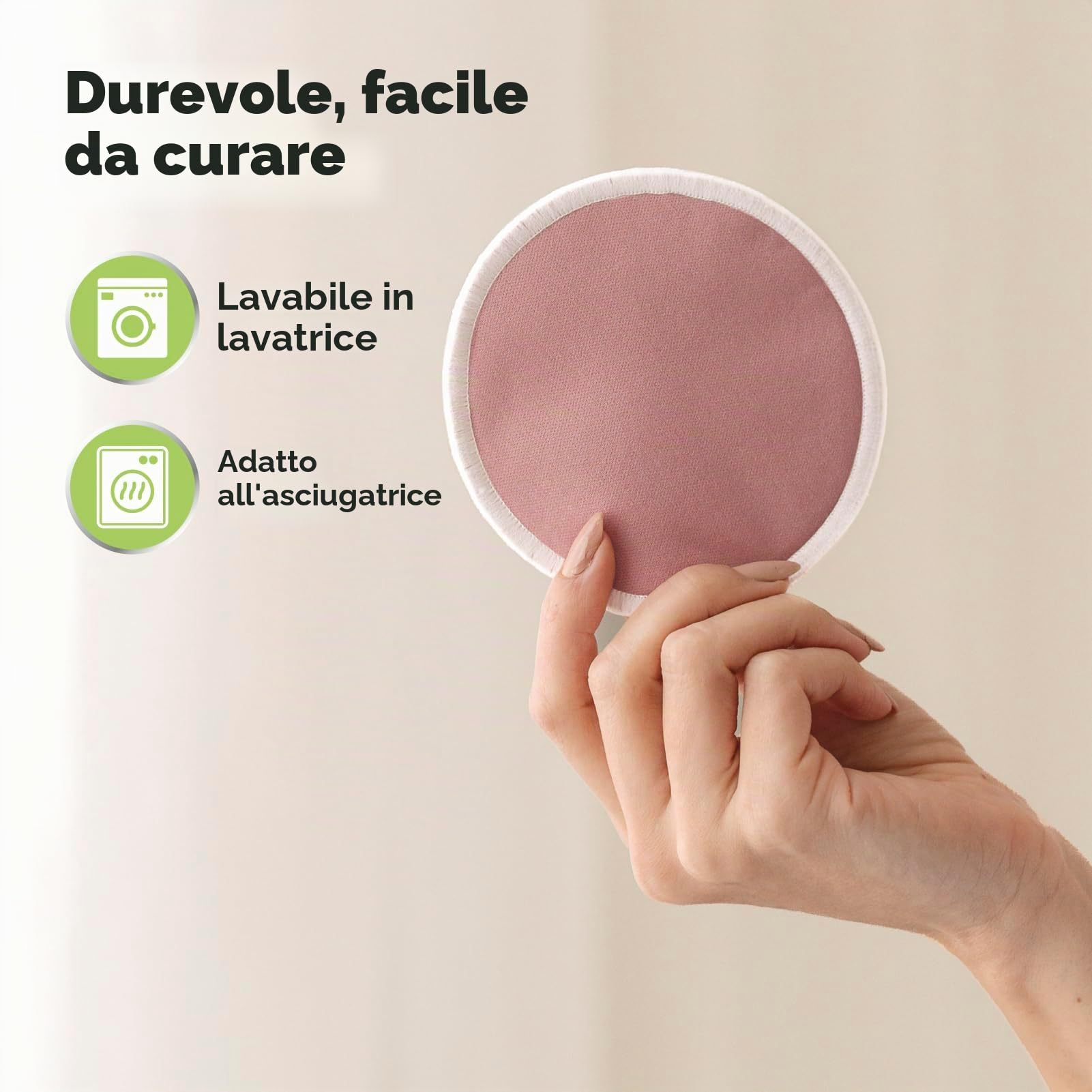 KeaBabies Riutilizzabile Assorbenti per allattamento per L'allattamento al seno - 4 Strati Bambù Biologico Assorbenti per allattamento - Coppette Assorbilatte Lavabili (Lovelle, L 12cm)