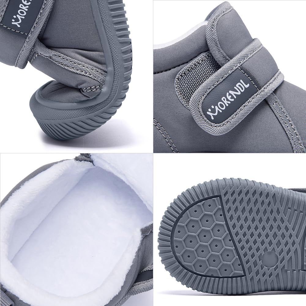 MORENDL Baby Winter Snow Boots for Infant Boys Girls Toddler Water-Resistant First Walker Shoes Warm Lining Soft Sole Anti-Slip Outdoor Booties