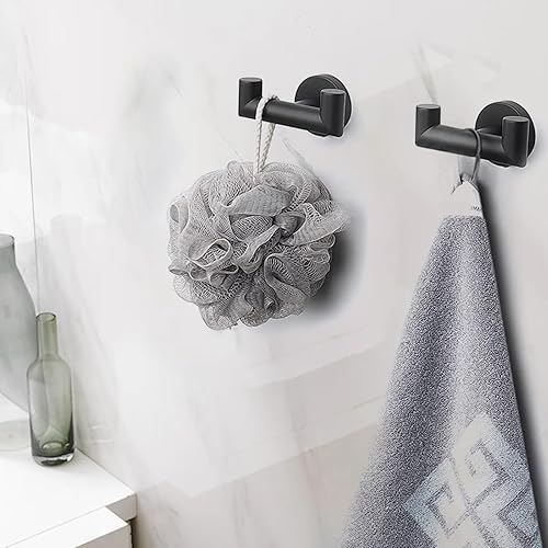 Miniatura 2 de DGYB Ganchos para toallas de baño, paquete de 2 unidades, de níquel cepillado, soporte para toallas, de acero inoxidable, resistente, para cocina,
