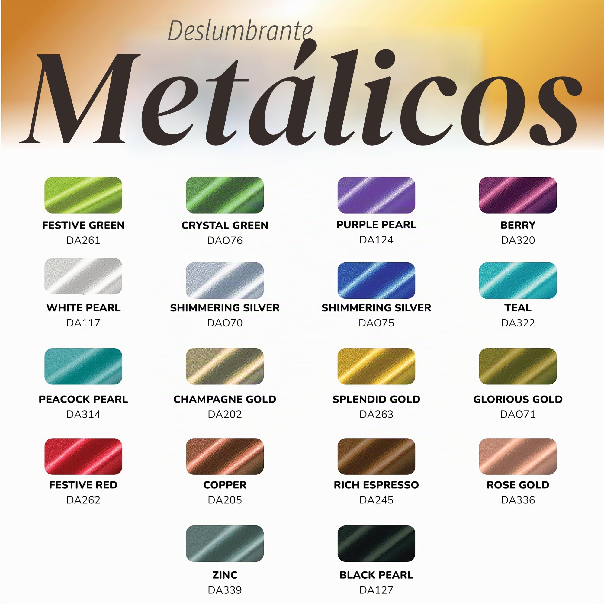Americana Dazzling Metallics Ventilador favoritos Sampler Set