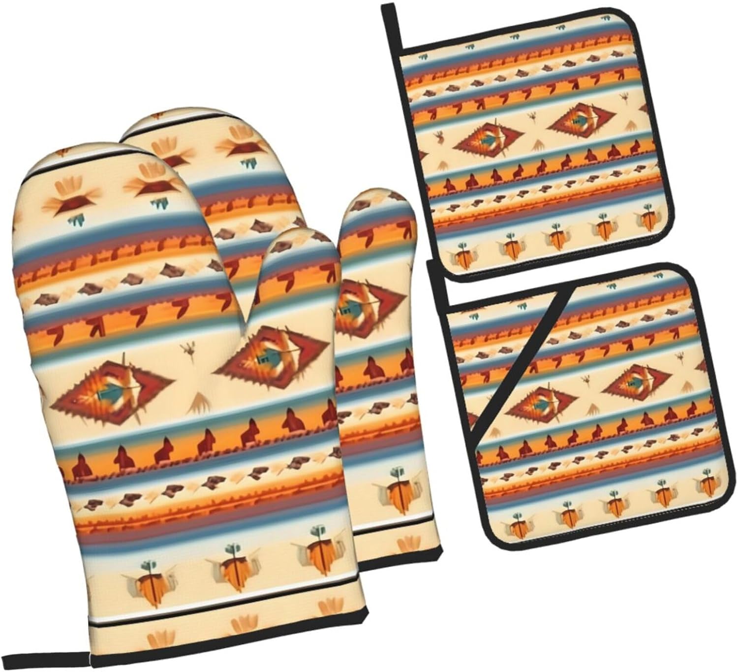 Native American Kitchen baking four piece set, fit for cooking and baking, oven, microwave, and outdoor barbecue
