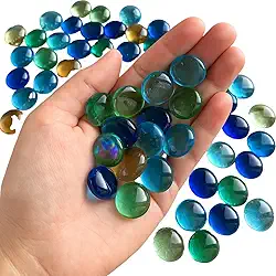 Pedra Gema de Vidro Decorativa Sortida 1000g Para Vasos, Arranjos, Aquários, Terrários, Festas e Artesanato - Brucaro Prime