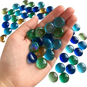 Pedra Gema de Vidro Decorativa Sortida 1000g Para Vasos, Arranjos, Aquários, Terrários, Festas e Artesanato - Brucaro Prime