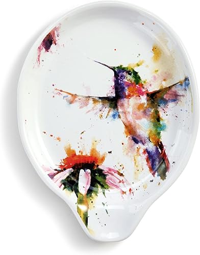 Miniatura 5 de DEMDACO Cuchara de cerámica de cerámica de 6 x 4.5 flores silvestres de acuarela