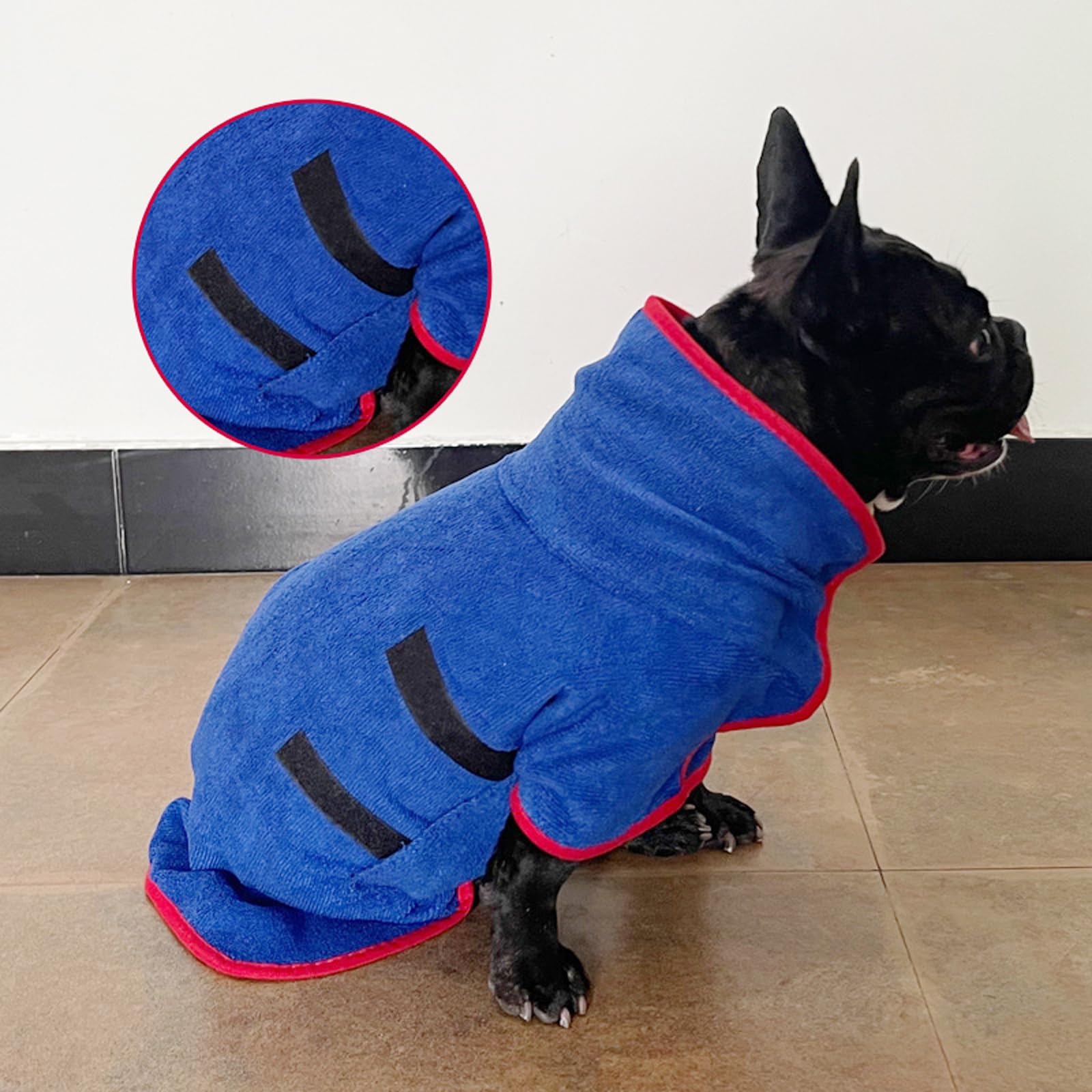 BDSHUNBF Accappatoio per Cani in Microfibra con Velcro,Accappatoio Cane,Super Assorbente e Ad Asciugatura Rapida,Accappatoio per Cani e Gatti,Abbigliamento Asciugamano Morbida,Asciugamano per Cani