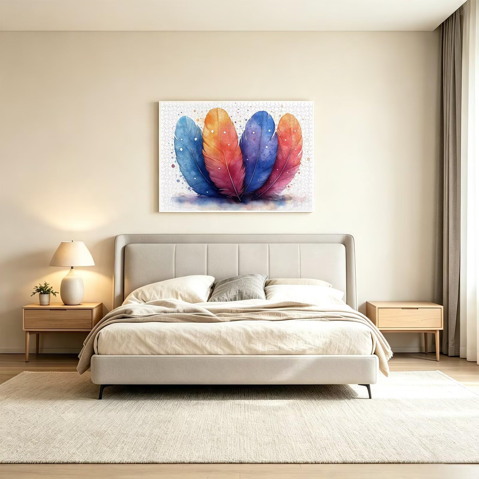 Puzzle 4000 sztuk 141 x 87 cm, puzzle dla dorosłych abstrakcyjne pióra, n