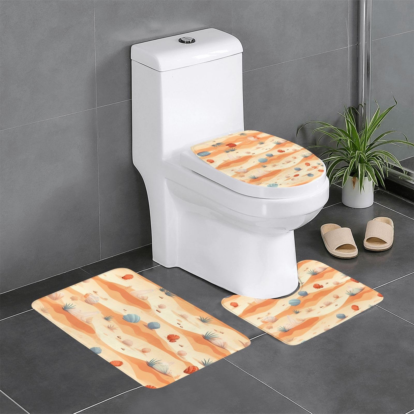 Tapis de salle de bain motif plage pour une ambiance bord de mer au quotidien