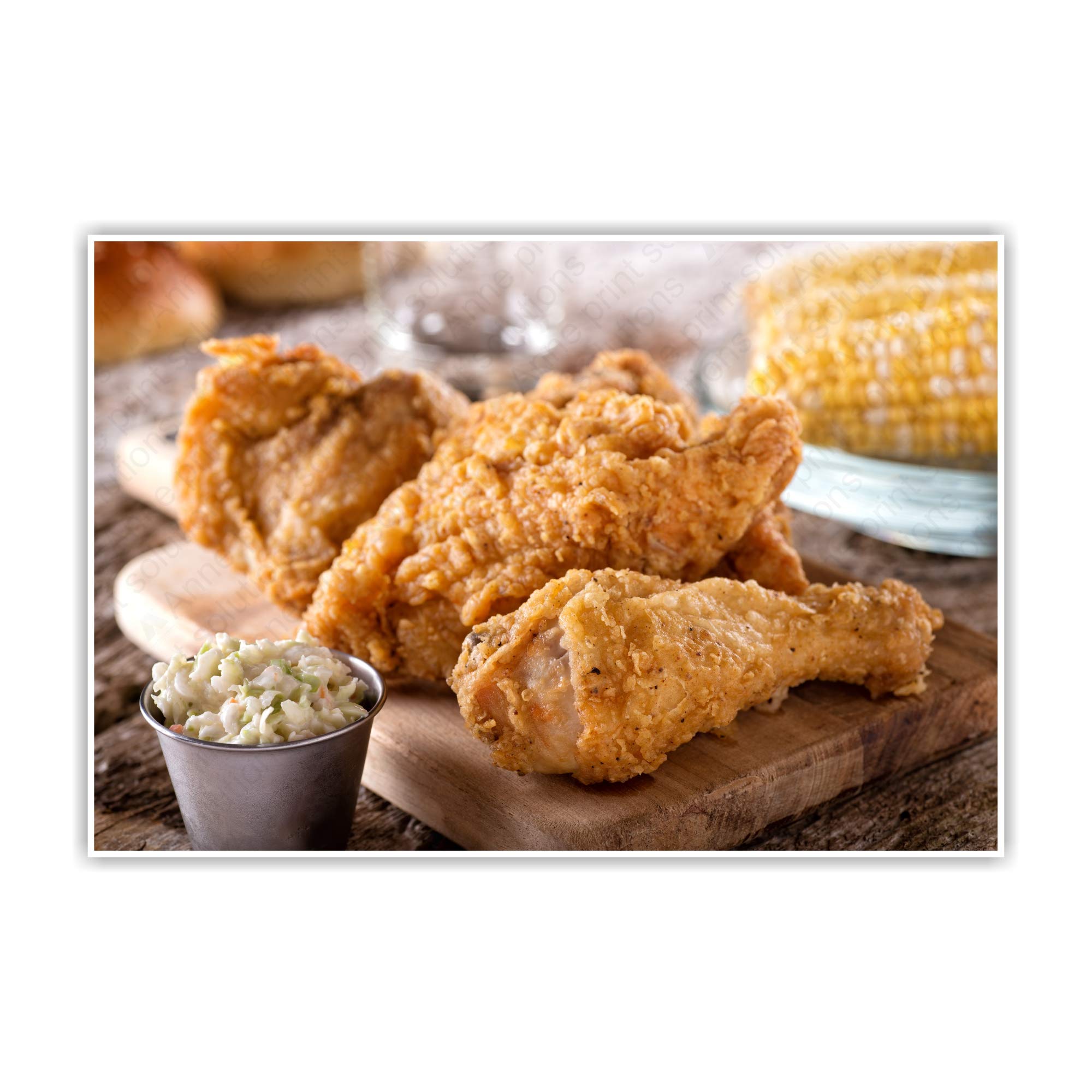 Anne Print Solutions® Chicken Broast Food Wall Poster ( Without Frame ) Posters for Kitchen Restaurant and Home DecorPack Of 1 Pcs For Hotel Poster | Restaurant Poster Size 13 Inch X 19 Inch Multicolour