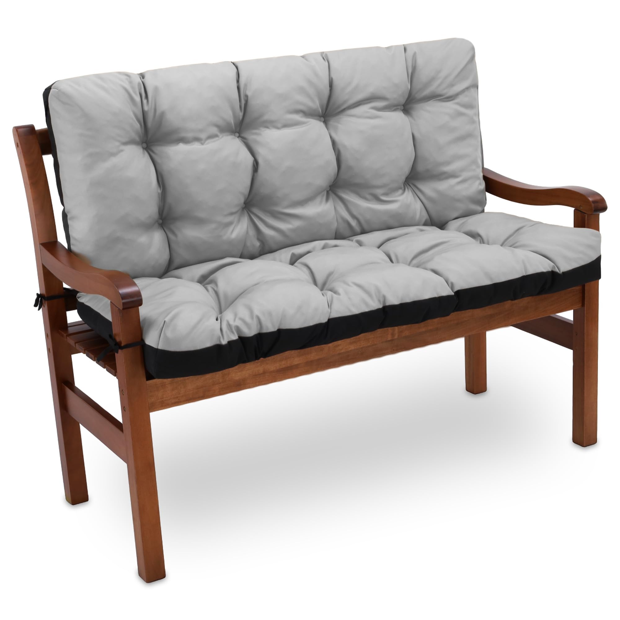Amazinggirl Coussin de Banc Exterieur 180x100 cm pour Salon de Jardin & Balancelle - Coussin Banc Banquette Assise Intérieur Coussins de Jardin Extérieur Galette Interieur Gris Clair