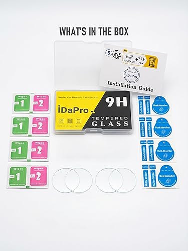 Miniatura 8 de Protector de pantalla para reloj inteligente Michael Kors MKGO Gen 5E de 1.693 in (1.693 in), vidrio templado, antiarañazos, sin burbujas, fácil