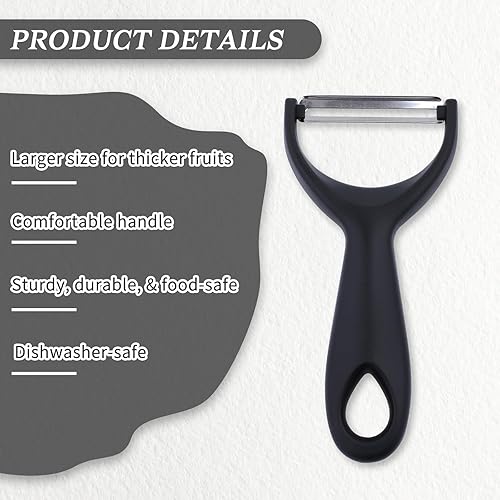 Miniatura 2 de Juego de 2 peladores en Y, peladores de acero inoxidable para cocina, pelador en Y 2 en 1 para verduras y frutas, pelador de buen agarre con hoja