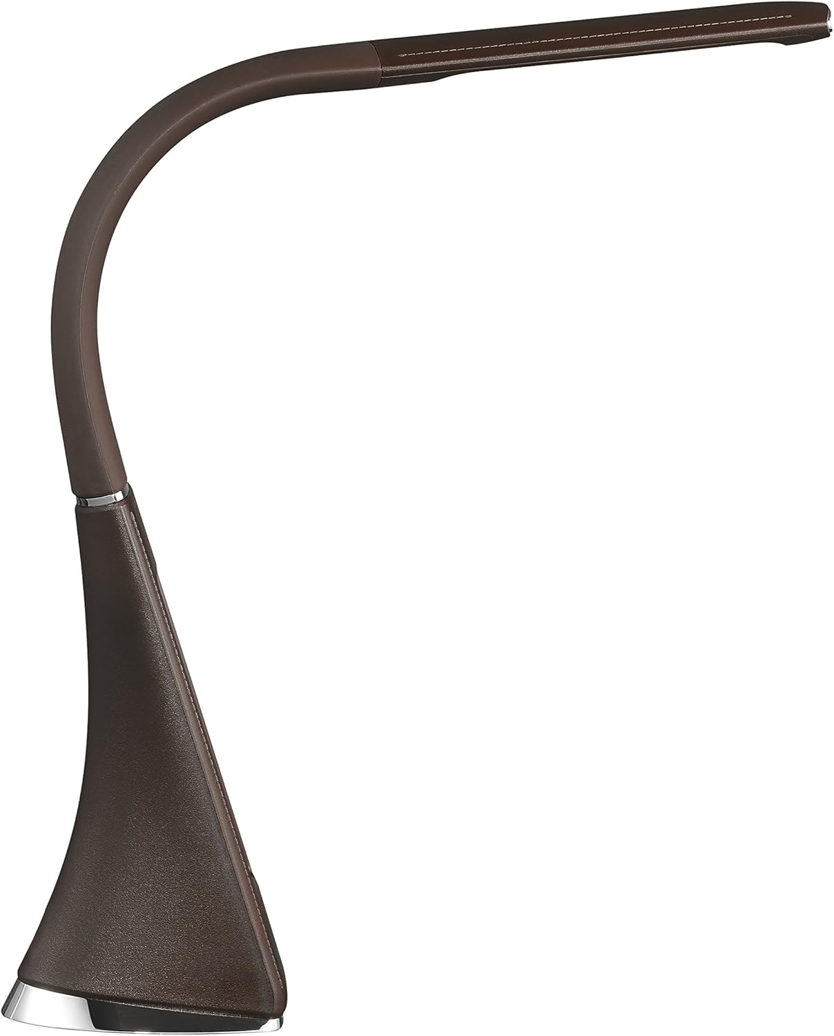 Side profile of the Solight LED Desk Lamp WO46, extended, showing the flexible arm and slim light panel.