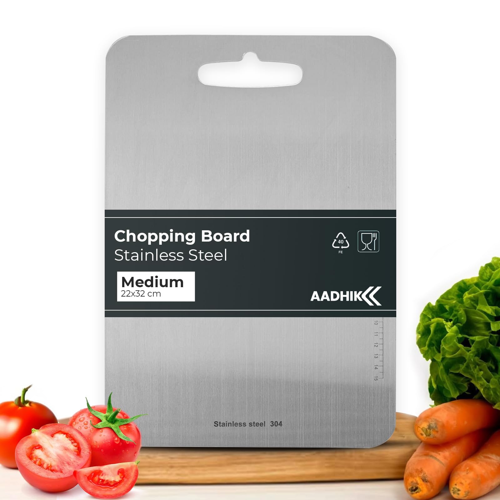 AADHIK Chopping Board Stainless Steel Medium Size Metal Cutting Kitchen,Heavy Duty Choping-Board Vegetable,Fruit Cutter, Meats Vegetable Chopper Boards,Safe Durable -33cm*22cm (B0CZJLBL2W) Amazon Price History, Amazon Price Tracker