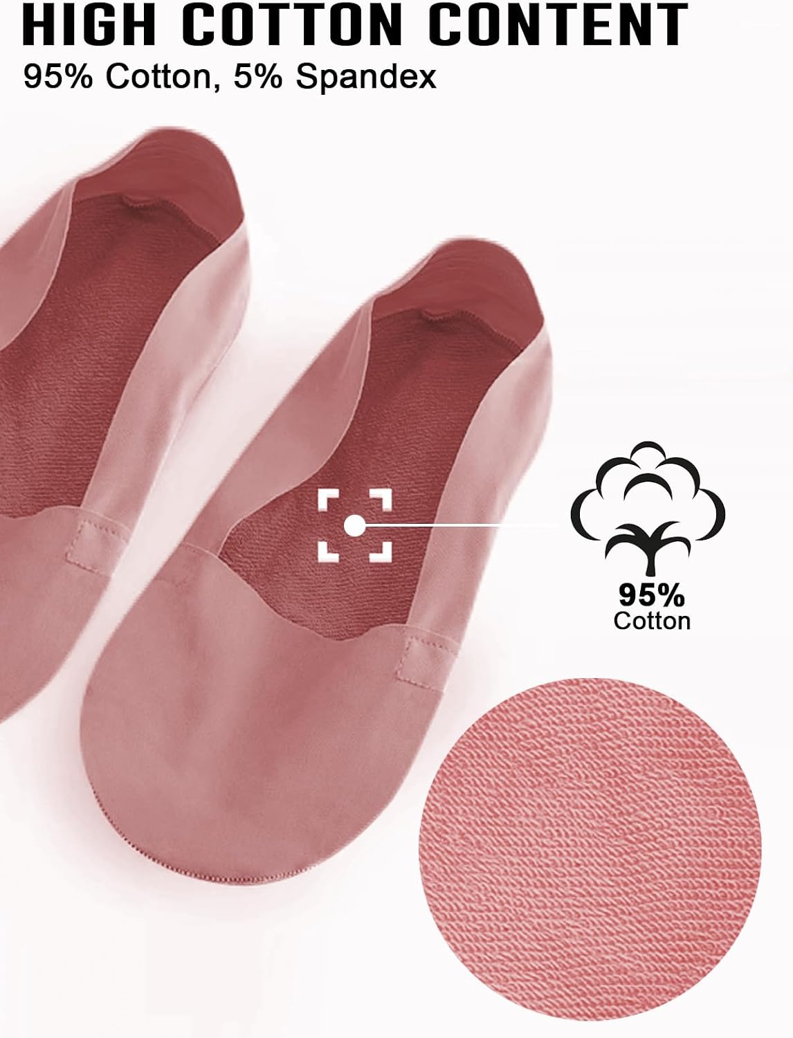 Thin No Show Socks Womens, Low Socks Non Slip Flat Boat Cut Thin Lightweight Sock Ice Silk Surface & Cotton Sole