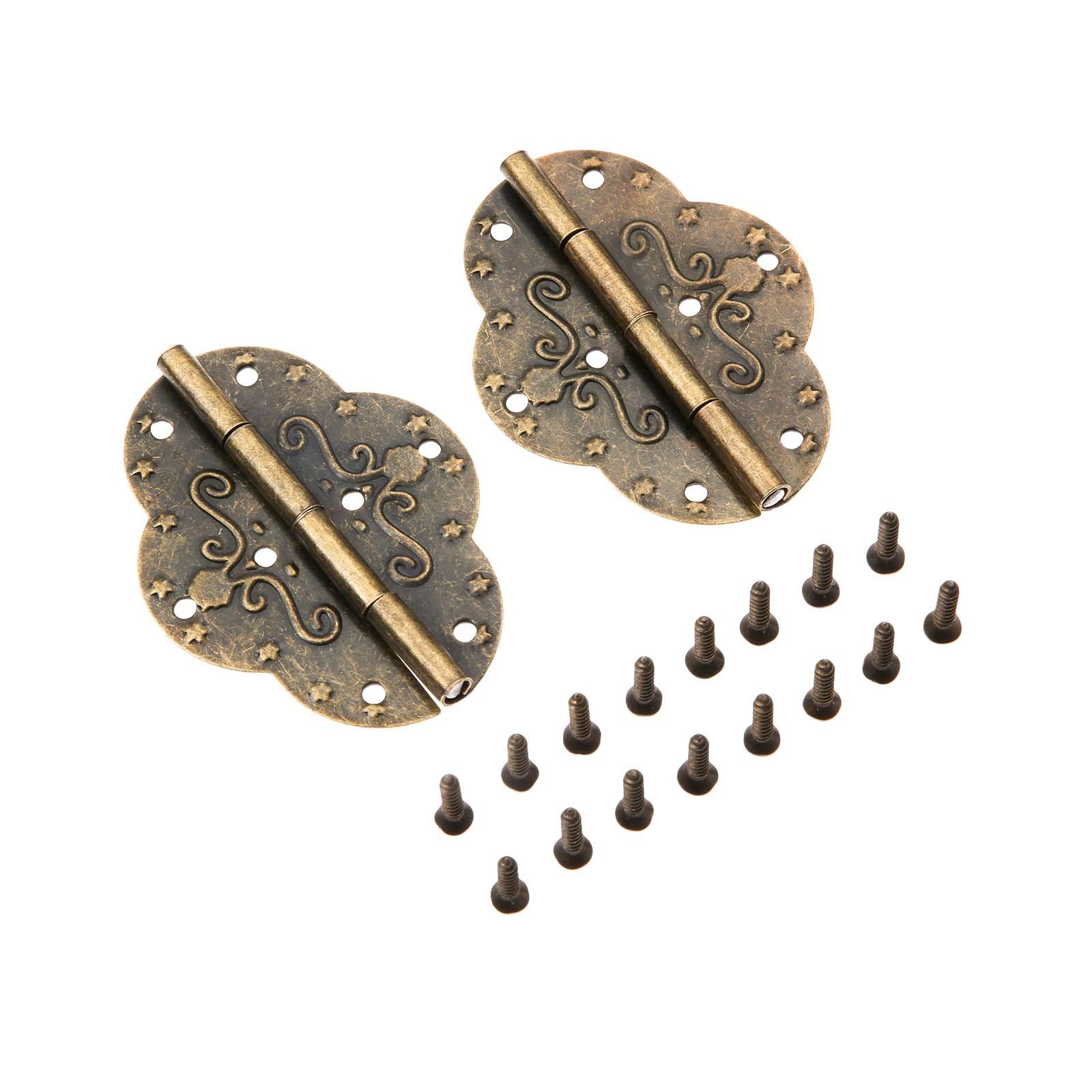 4PCS 69X53mm Bisagras Retro Antiguas Con Tornillos Para