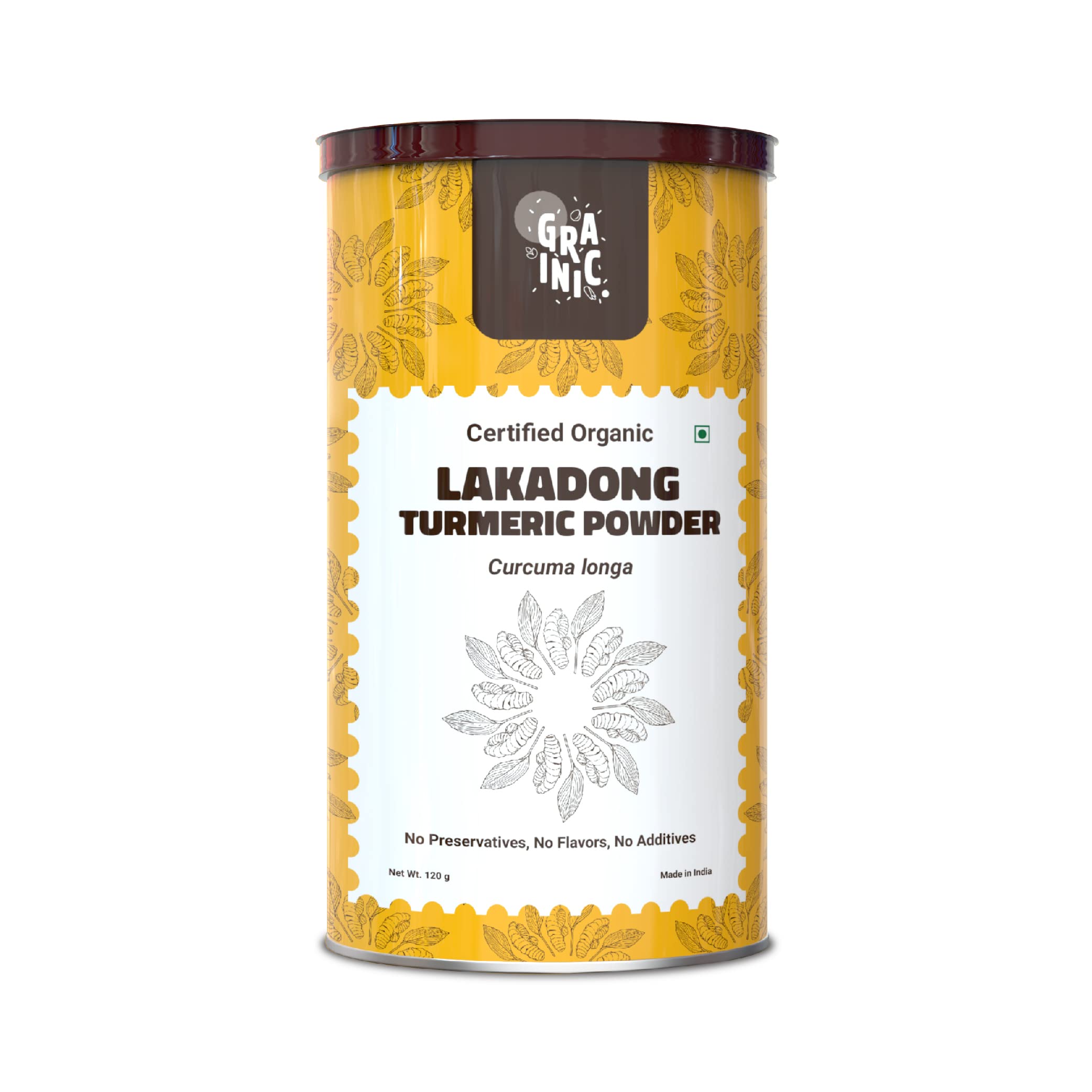 GRAINIC Organic Certified Lakadong Turmeric Powder (150gms ) (B09J28M375) Amazon Price History, Amazon Price Tracker