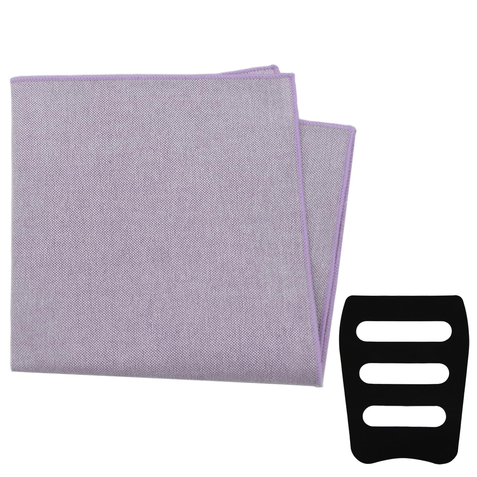 GHTIYLP Cotton Men's Handkerchiefs Solid Color Handkerchief for Men with Pocket Square Holder for Wedding Daily Party (Lavender)