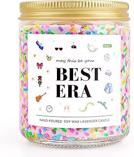 Taylor Inspired Gifts, Birthday Candle for Swifties Besties, Taylor Merch Gifts for Women Adult, Natural Soy Wax Lavender Candle Room Decor, Themed Gift Ideas for Christmas Graduation Retirement