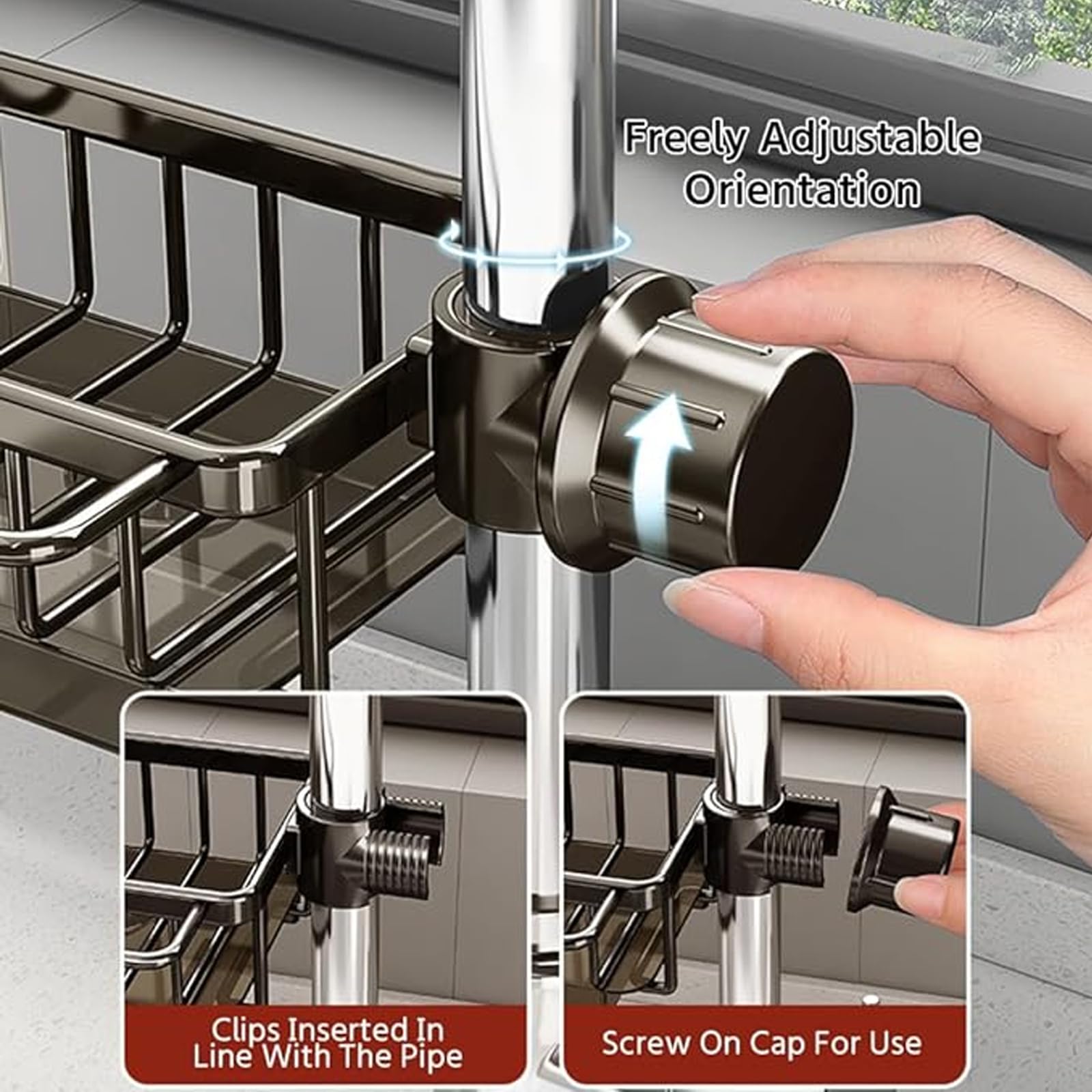 キッチンシンクオーガナイザー キッチンシンク用蛇口スポンジホルダー Amazon｜Hugsweet 蛇口ラックホルダー、蛇口上のキッチンシンク