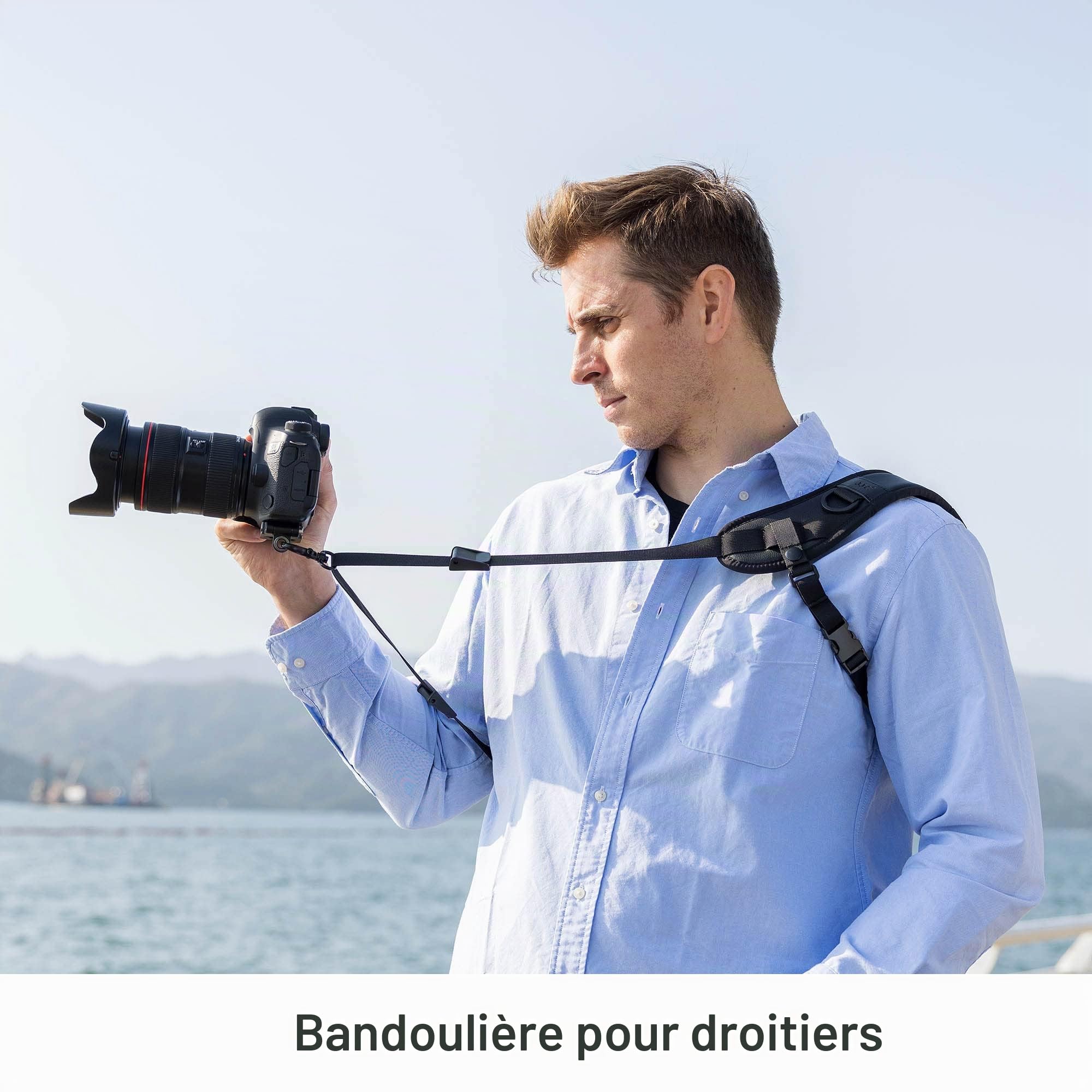 Sangle de cou réglable en néoprène pour appareil photo