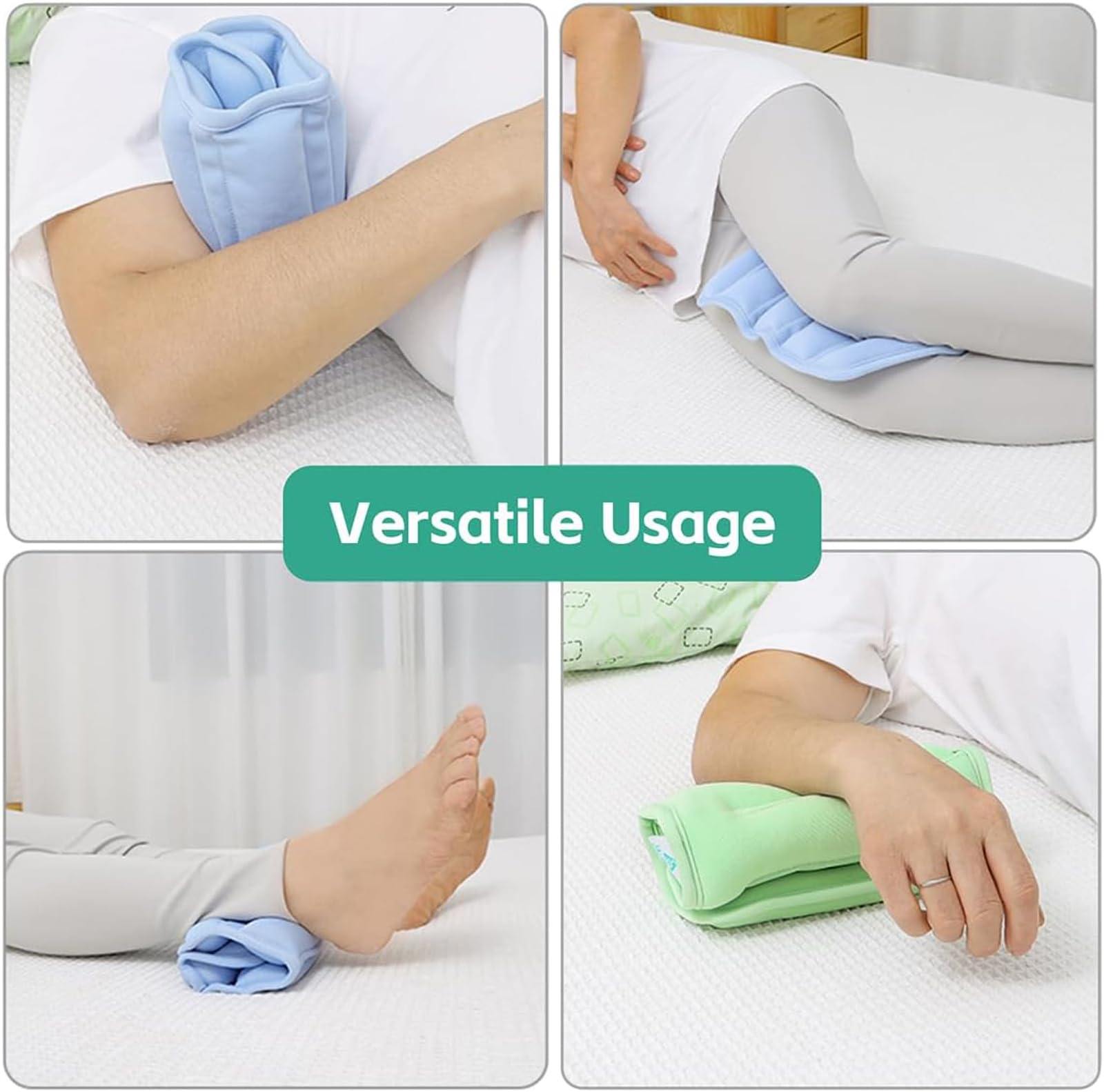 Cojín Antiescaras para Personas Mayores Postradas En Cama con Discapacidad, Almohada Transpirable para Aliviar Las Úlceras por Presión, Posicionadores Corporales,Verde
