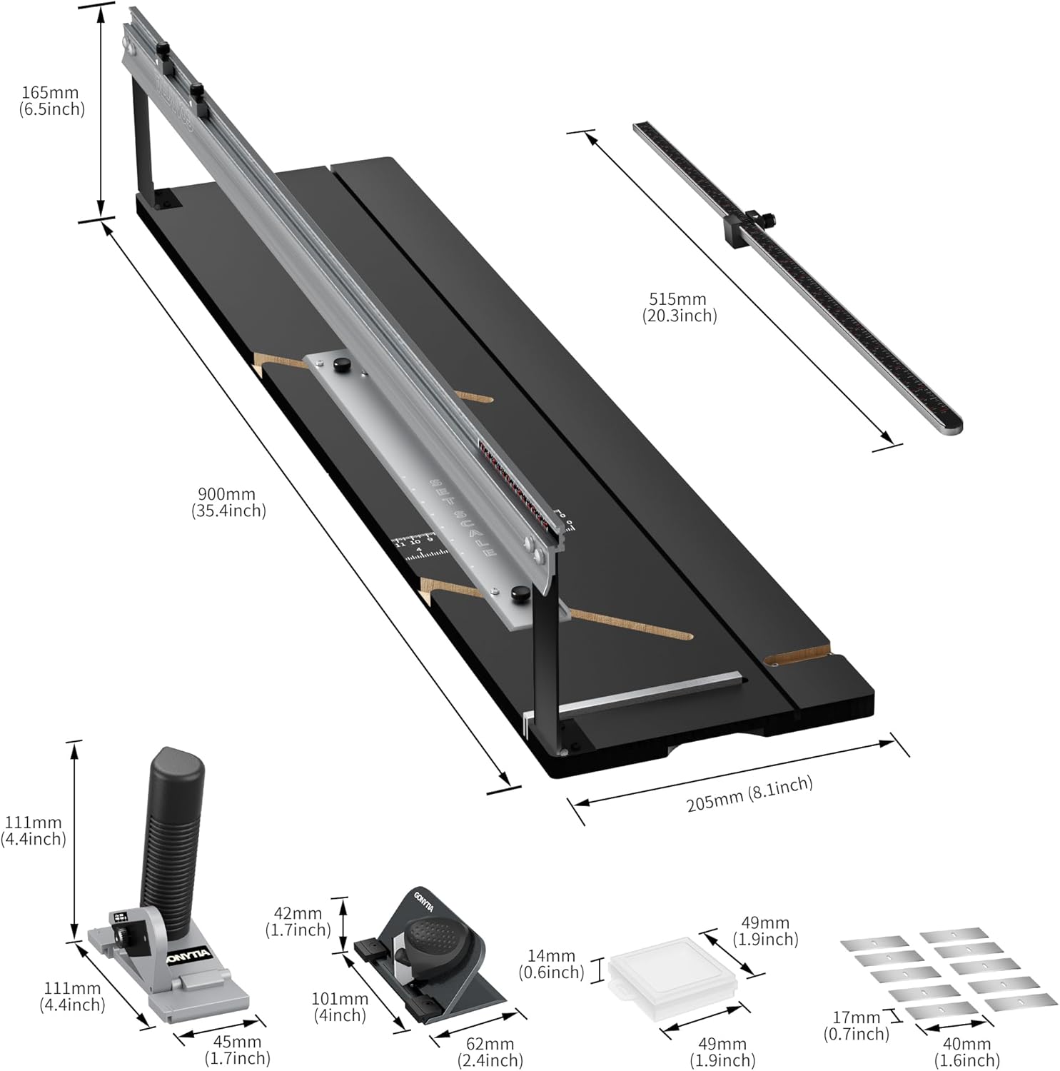 35 Inch Compact Elite Mat Cutter, High Precision Mat Board Cutter for Picture Framing and Art Projects At-Home Framers Black