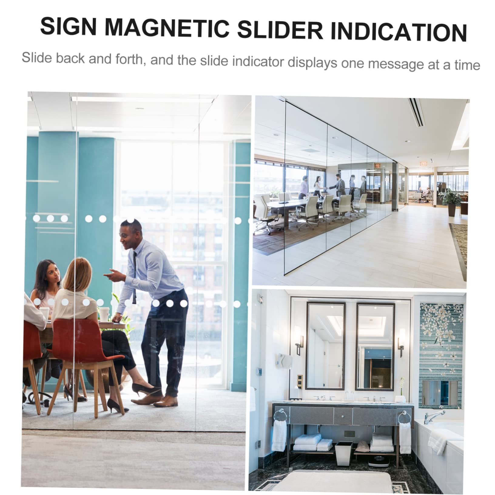 SHINEOFI 10piezas Privacy Sign Magnético Deslizante Para Oficina Indicador De Ocupado Cartel De Privacidad Para Sala De Reuniones y Baños Fácil Instalación Material Magnética